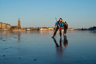 Erlebnisse auf dem Eis. Foto: Helena Wahlman/ imagebank.sweden.se