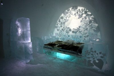 Zimmer im Eishotel. Foto: Heide